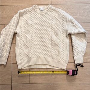 ARITZIA Sunday best Peggy Cream Cable Knit Sweater